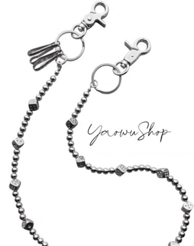 Beaded Wallet Chain Ball Chain for Wallet Long Wallet Dice Chain