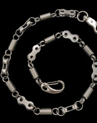 Silver Mens Bike Chain Wallet Chain Spring Wallet Chain Cool Pants Chain For Men