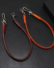 Leather Braided Biker Wallet Chains Handmade Leather Pants Chain For Men - EverHandmade