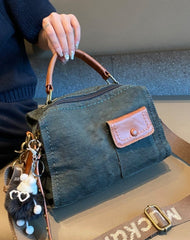 Canvas Convertible Handbag Crossbody Bag Women Dark Green Canvas Convertible Backpack Shoulder Bag