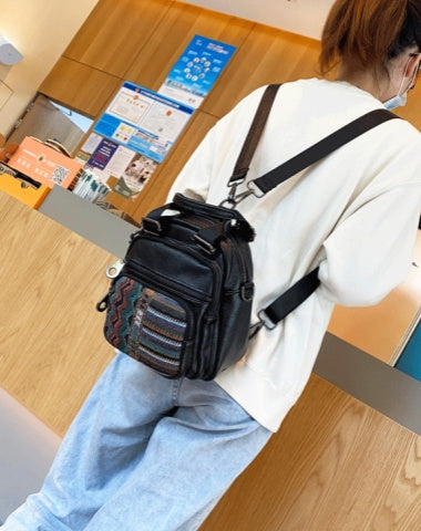Canvas Convertible Boho Backpack Crossbody Bag Women Gray Canvas Convertible Boho Crossbody Handbags