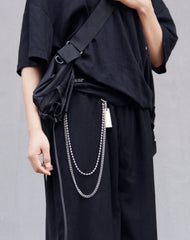 Fashion Mens Silm Jeans Chain Silver Double Layers Wallet Chains Panties Chains For Men