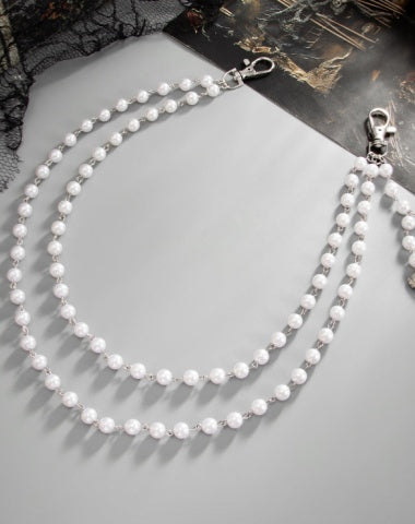Pearl Wallet Chain for Women Double Wallet Chain Womens Wallet Chain
