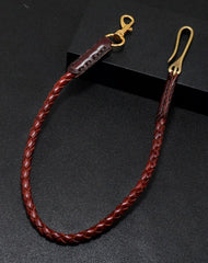 Best Leather Braided Wallet Chains With Hook Handmade Leather Biker Pants Chain For Men - EverHandmade