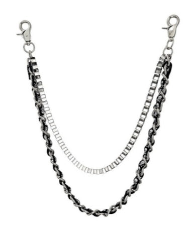 Skull Wallet Chain Double Link Wallet Chain for Men Double Wallet Chain