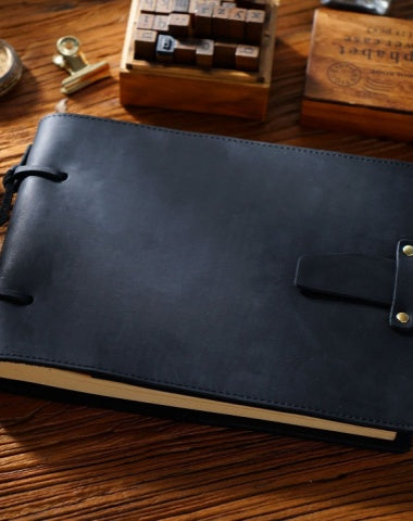 Black Leather Bound Sketchbook A5 Leather Sketchbook Leather Bound Journal