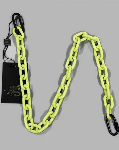 Cute Womens Fluorescent Yellow Resin Jeans Chain Resin Light Wallet Chains Panties Chain For Men