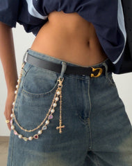 Pearl Wallet Chain for Women Gold Wallet Chain Womens Wallet Chain with Heart