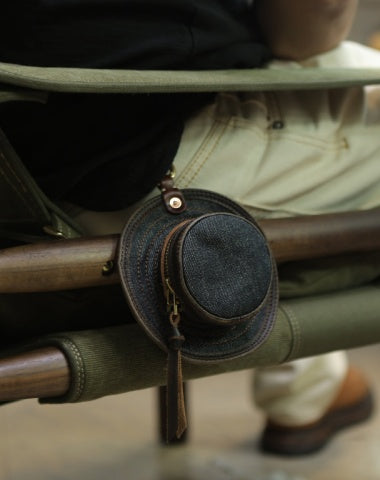 Denim Cowboy Hat Belt Pouch Denim Waist Bag for Men Jean Belt Pouch