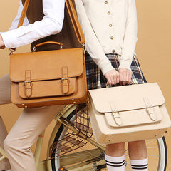 Vintage Cambridge Satchel Bags Held by Students - EverHandmade