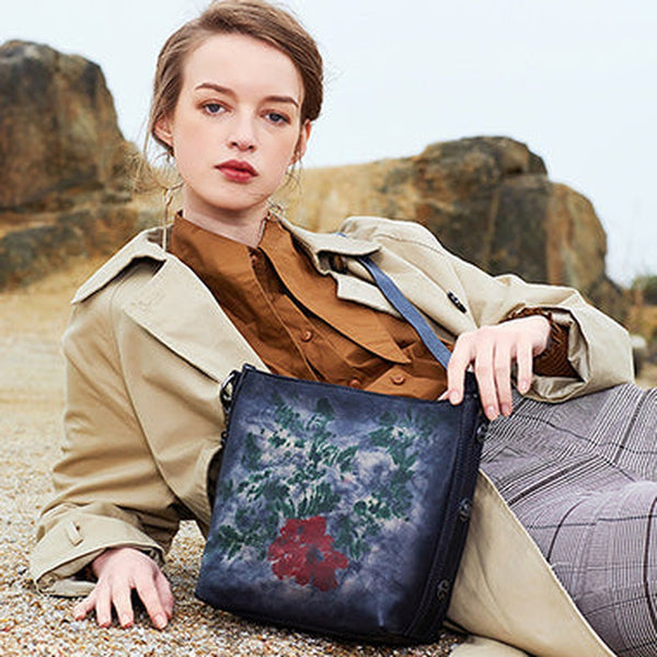 Best Gray Leather Womens Vintage Tote Handbag Handmade Tote Crossbody Purse for Ladies