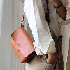 Cute LEATHER Small Side Bag Brown WOMEN SHOULDER BAG Small Handmade Crossbody Purse FOR WOMEN
