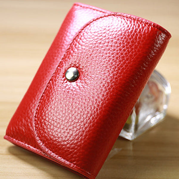 Cute Women Red Leather Change Wallet Coin Wallet Small Billfold Wallet For Women