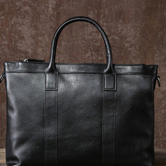Black Leather Mens Cool Briefcase Work Bag Business Bag Laptop Bags for men