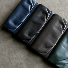 Classic Leather Womens Wallet Bifold Clutch Wallet Long Wallet for Women