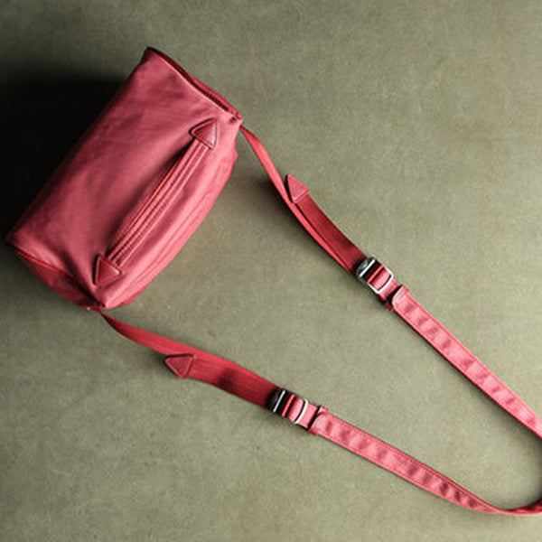 Small Womens Red NYLON Shoulder Bag Purse Cute NYLON Crossbody Purse for Ladies