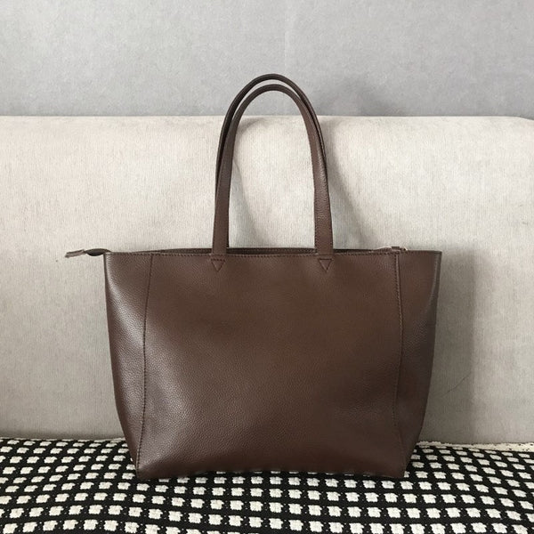 Stylish Womens Silver Leather Tote Bag Shoulder Tote Bag Silver Tote Purse For Women