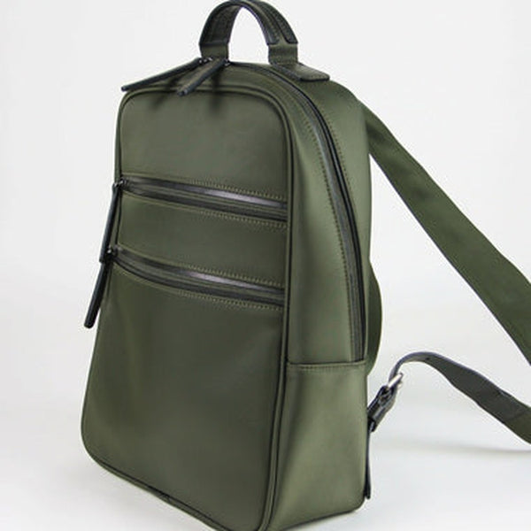 Womens Nylon Backpack Purse Green Best Satchel Backpack Nylon School Rucksack for Ladies