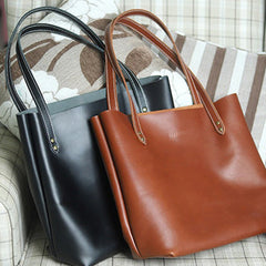 Sqaure LEATHER WOMEN Tote BAGs Handmade Cute Shopper Tote Purses FOR WOMEN