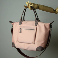 Pink Womens Nylon Shoulder Tote Pink Womens Nylon Shoulder Tote Nylon Handbag Shoulder Purse for Ladies