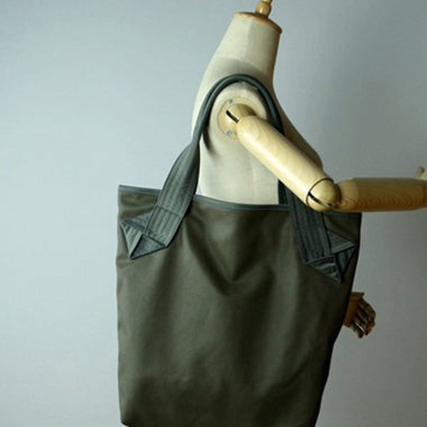 Womens Green Nylon Shoulder Tote Bags Best Green Nylon Tote Handbag Shopper Bags Purse for Ladies