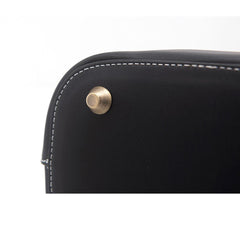 Handmade Womens Black Leather Tote Handbag Purse Birds Tote Bag for Women