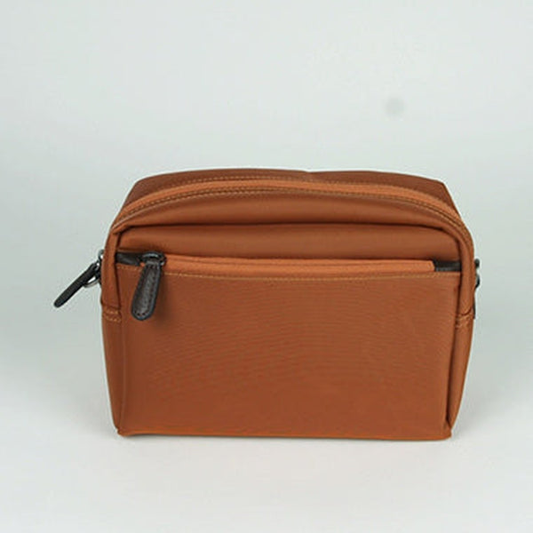 Cute Orange NYLON Womens Toiletry Shoulder Bag Travel Toiletry Organizer Clutch for Women