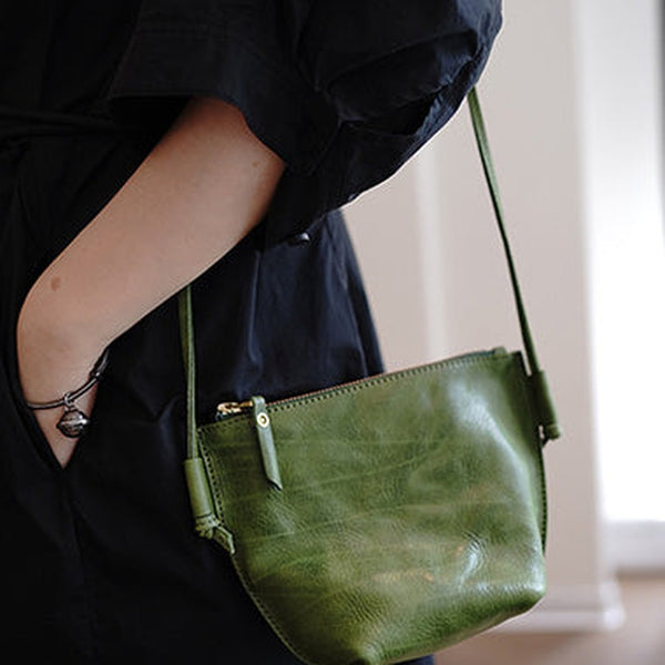 Vintage Green Womens Small Shoulder Bag Small Side Bag Crossbody Purse for Ladies