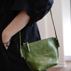 Vintage Green Womens Small Shoulder Bag Small Side Bag Crossbody Purse for Ladies