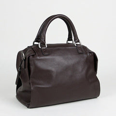 Classic Womens Coffee Work Leather Handbag Purse Leather Coffee Work Shoulder Bag Handbag Purse for Ladies