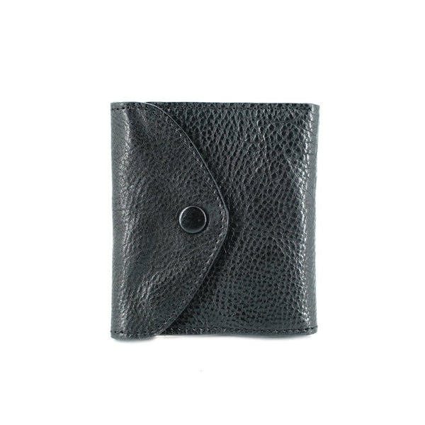 Slim Womens Dark Brown Leather Billfold Wallet Small Wallet with Coin Pocket Envelope Wallet for Ladies