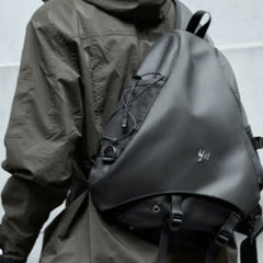 Black Travel Large Sling Bag For Big Men Waterproof Large Hiking Sling Bag For Big Men