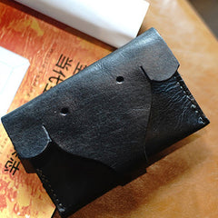 Cute Women Mini Black Leather Elephant Coin Pouch Small Coin Wallet Change Wallet For Women