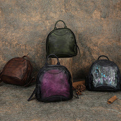 Best Leather Rucksack Womens Vintage Small School Backpacks Leather Backpack Purse