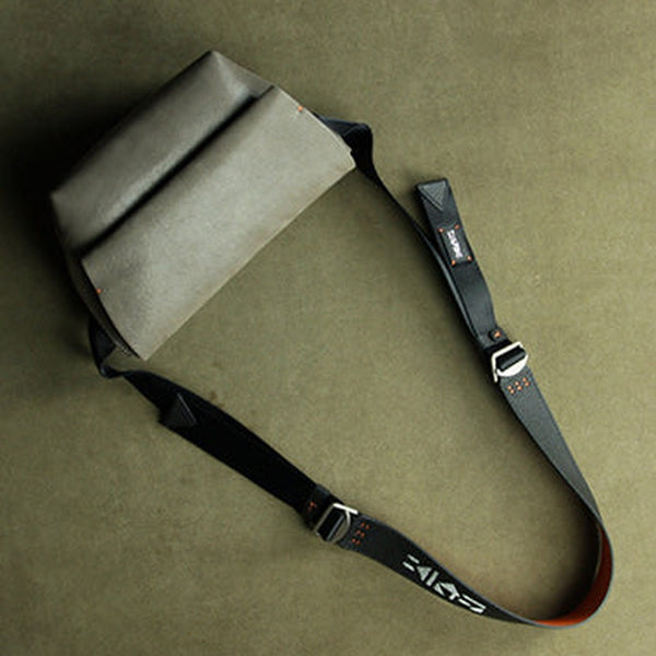 Stylish Womens Gray Leather Sling Bag Crossbody Shoulder Bag Purse Sling Pack for Ladies