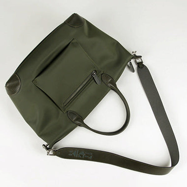 Dark Green Womens Nylon Shoulder Tote Green Nylon Handbag Shoulder Purse for Ladies