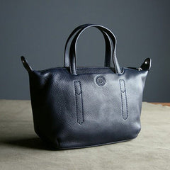 Classic Womens Dark Blue Leather Shoulder Handbag Womens Fashion Work Navy Handbag Purse Crossbody Purse for Ladies