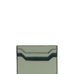 Cute Women Green Leather Card Holder Contrast Color Card Wallet Card Holder Credit Card Holder For Women