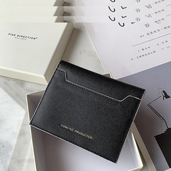 Cute Women Black Leather Card Holders Slim Card Wallet Card Holder Wallet For Women
