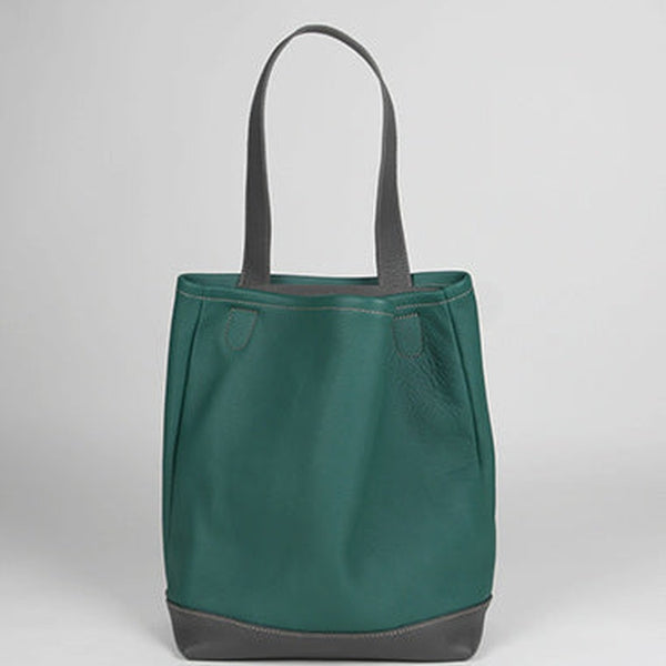 Cute Womens Green Leather Shoulder Tote Bag Best Tote Handbag Shopper Bag Purse for Ladies