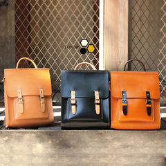 Best Handmade Black Leather Womens Backpack Tan Womens Satchel School Backpack