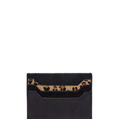 Cute Women Black Leather Card Holder Contrast Color Card Wallet Card Holder Credit Card Holder For Women