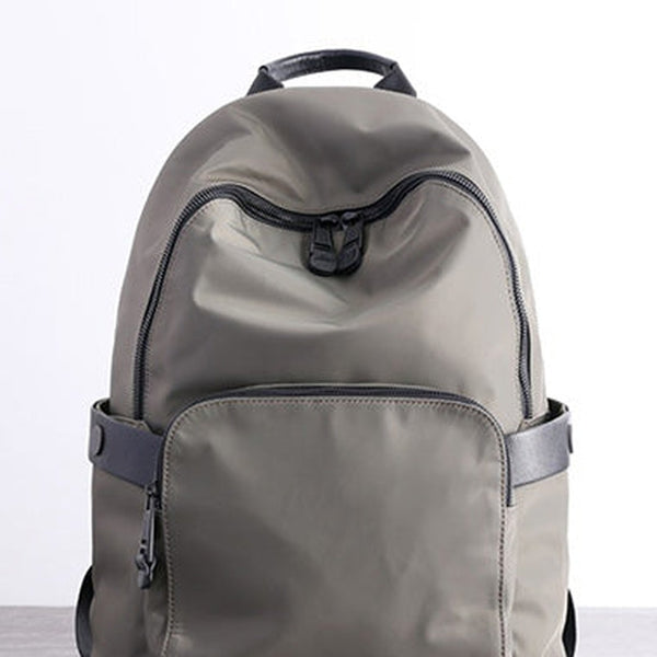 Womens Nylon Backpack Best Satchel Backpack Purse Nylon Gray School Rucksack for Ladies