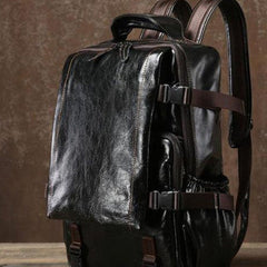 Leather Cool Mens Backpack Large Travel Backpack Hiking Backpack for Men