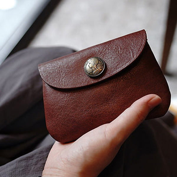Vintage Women Coffee Leather Billfold Wallet Slim Coin Wallets Headphone Case Cord Organizer For Women
