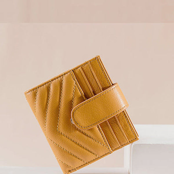 Cute Women Yellow Leather Card Holder Small Card Wallet Card Holder Small Wallet Credit Card Holder For Women