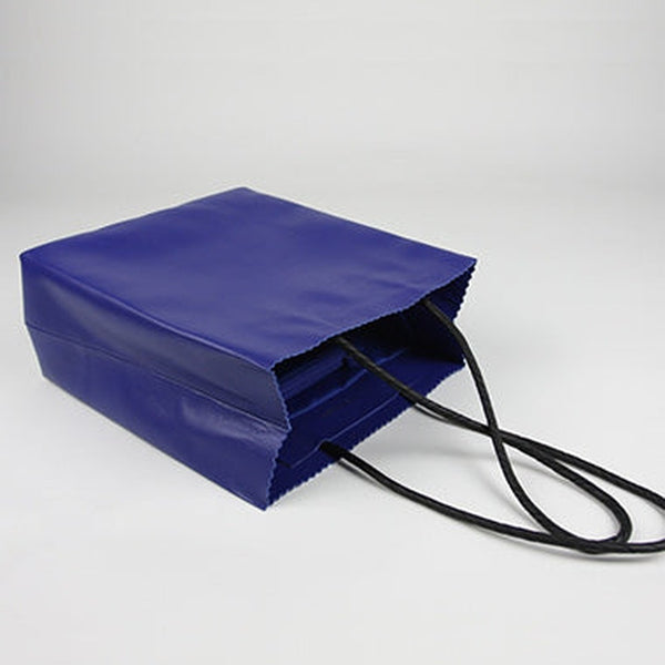 Cute Womens Small Blue Leather Shoulder Tote Bag Small Best Tote Shopper Bag Purse for Ladies