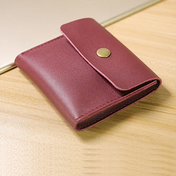 Cute Women Red Leather Card Wallet Coin Wallets Mini Change Wallets For Women