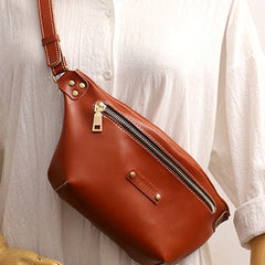 Cute Brown LEATHER Sling Bag Womens Side Bag WOMEN SHOULDER BAG Small Crossbody Purse FOR WOMEN