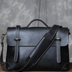 Black Leather Briefcase Workbag for Men Leather Briefcases Men Mens Leather Briefcases Shouler Laotop Bag
